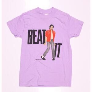 Vintage 1984 Michael Jackson Beat It Single Stitch T Shirt XS Youth-M